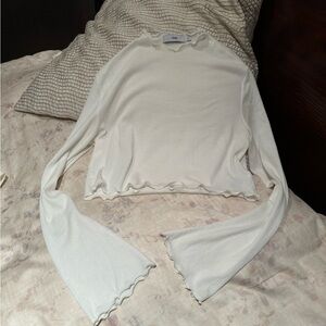 Adika White Ribbed Top